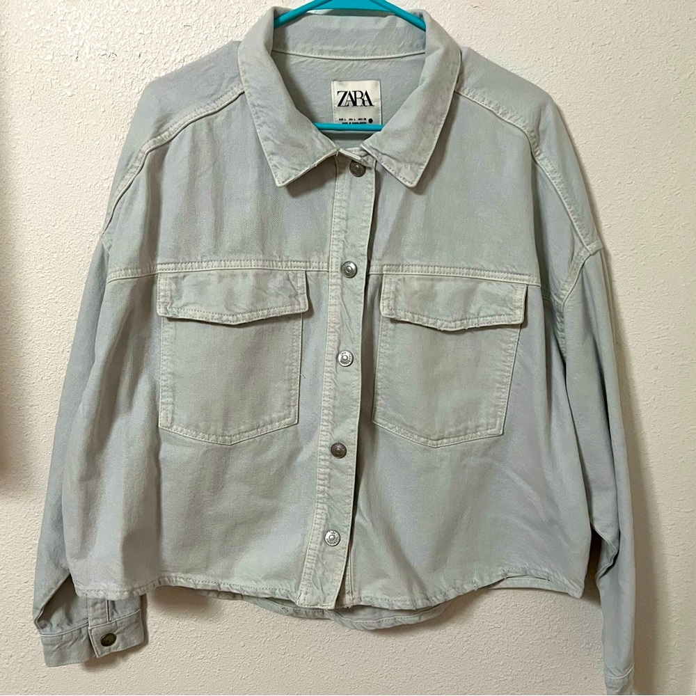 Zara oversized denim jacket